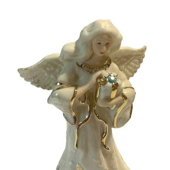 Lenox My Own Guardian Angel December Turquoise Birthstone Porcelain Figurine - Picture 2 of 6